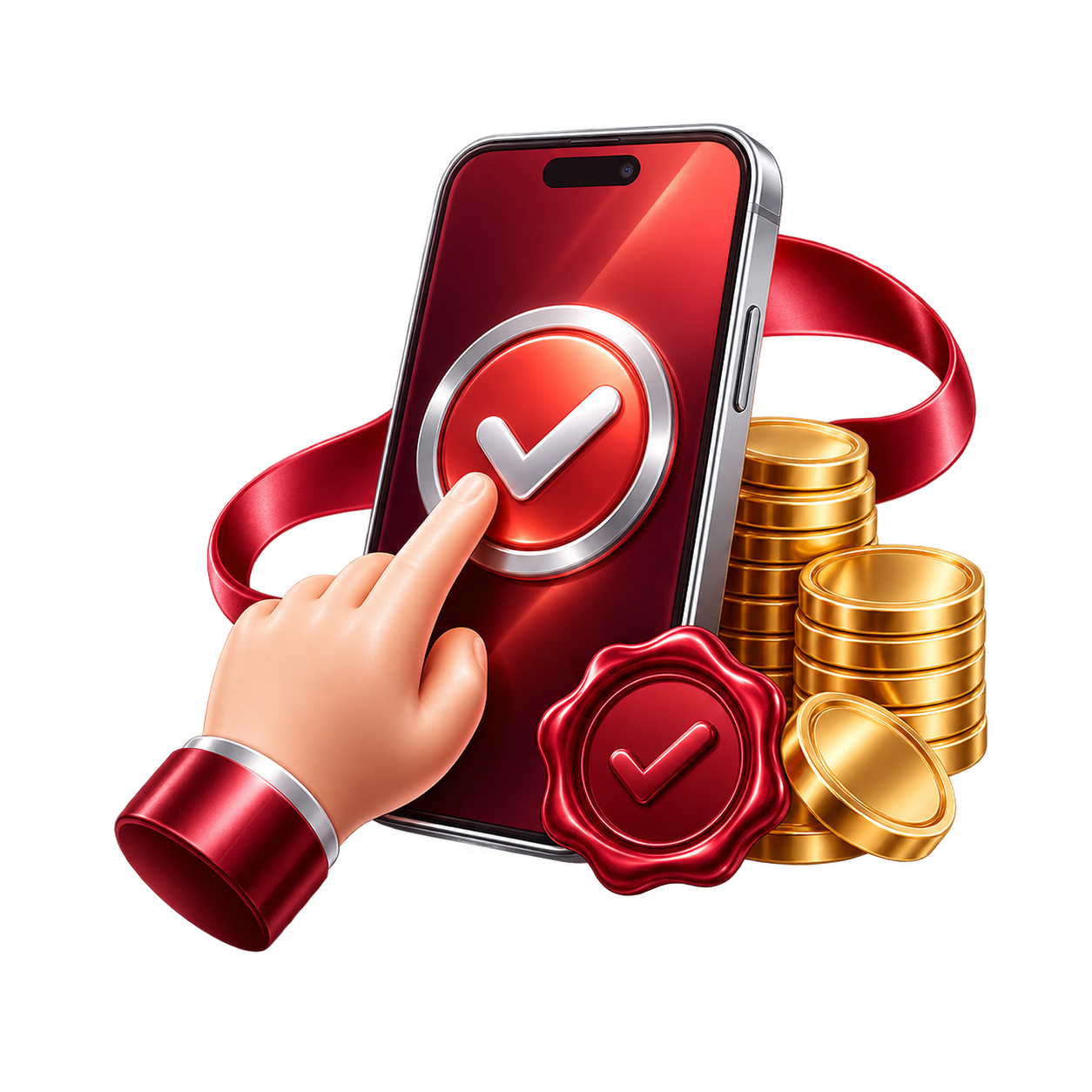 Декоративная 3D-иллюстрация заявки в принятой Consumer Loans V1 визуальной системе